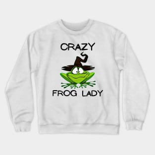 Crazy Frog Lady Crewneck Sweatshirt